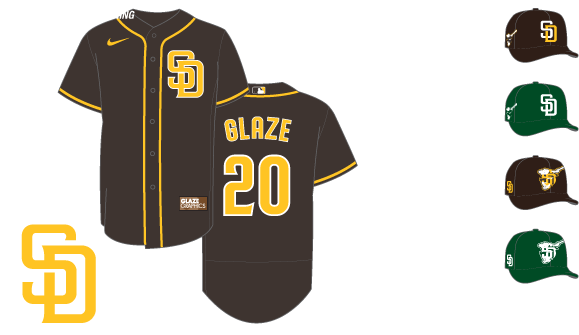 San Diego Padres Jersey History presented by The Glaze Page