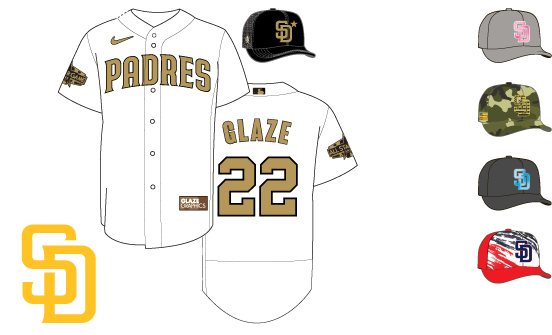 San Diego Padres Jersey History presented by The Glaze Page