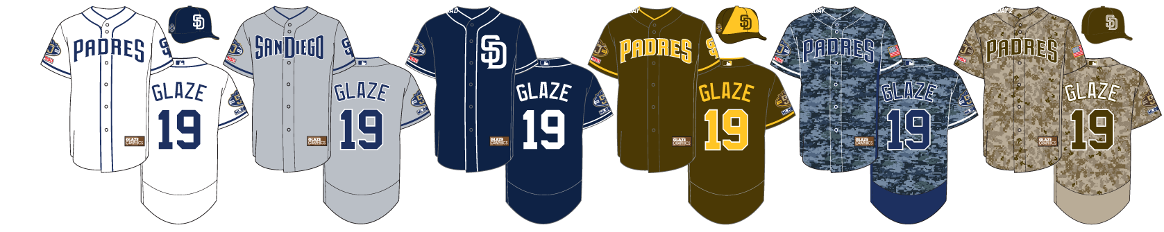 padres jerseys through the years